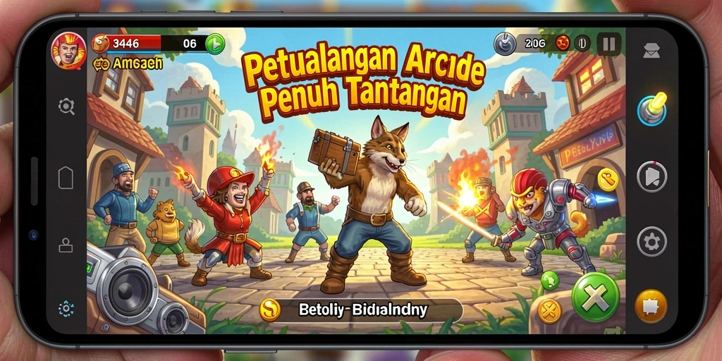 Tangkapan layar gameplay 3446 menampilkan aksi seru dan warna-warni.