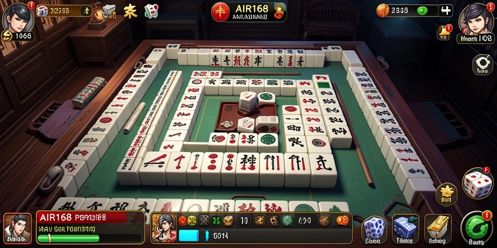 Tampilan menarik gameplay Mahjong di AIR168 dengan fitur menantang.