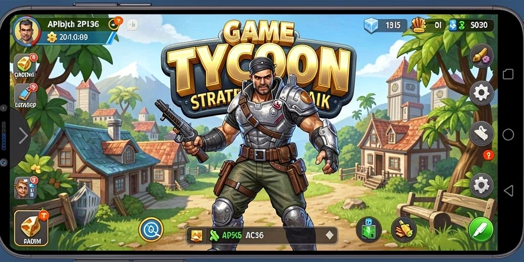 Tampilan gameplay seru dalam API36 yang menampilkan strategi bisnis.