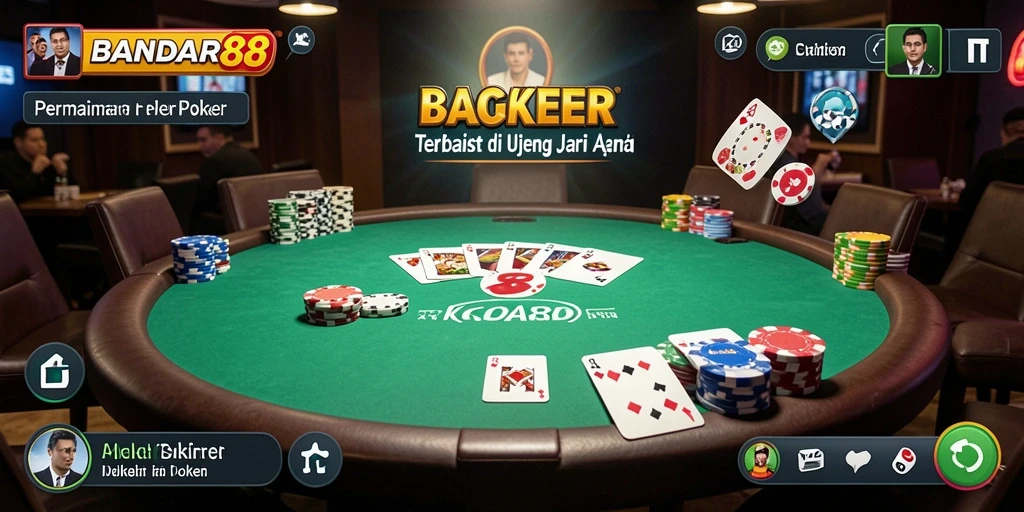 Screenshot BANDAR88 menampilkan gameplay poker yang seru dan mengasyikkan.