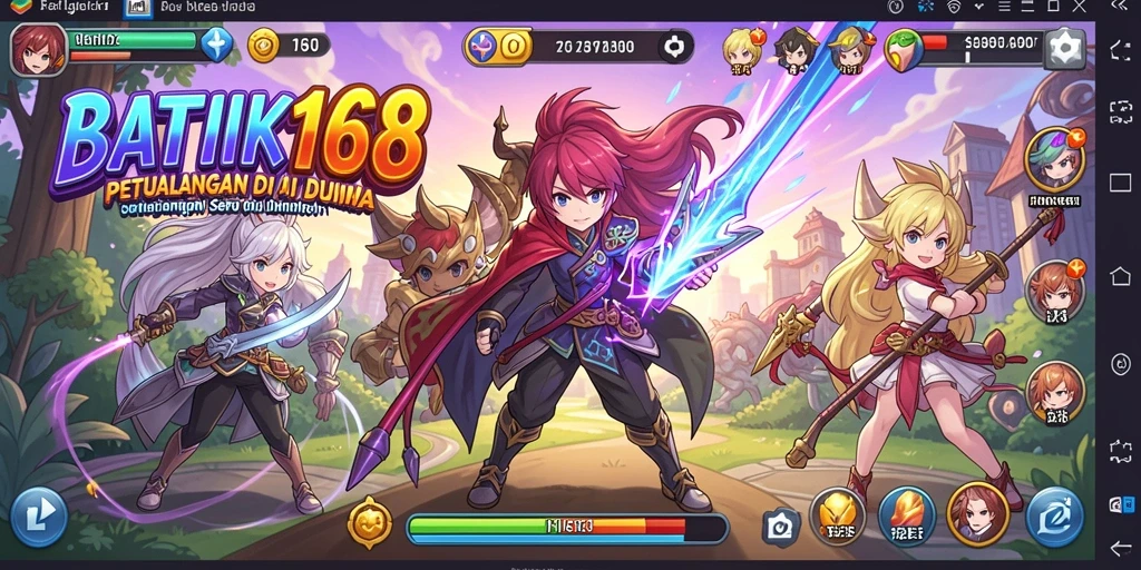 Tampilan gameplay seru dengan karakter anime yang menarik.