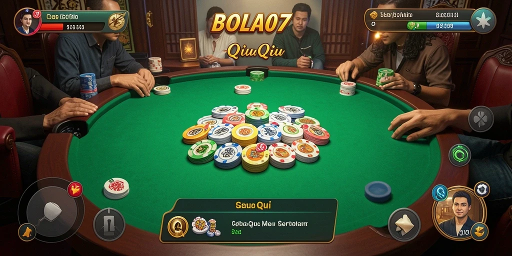 Tampilan gameplay QiuQiu yang menarik dan seru di BOLA07.