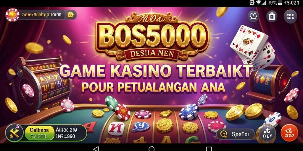 Screenshot gameplay BOS5000 menampilkan kegembiraan permainan Kasino.