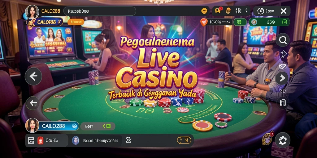 Tampilan gameplay Live Casino yang mendebarkan di CALO288.