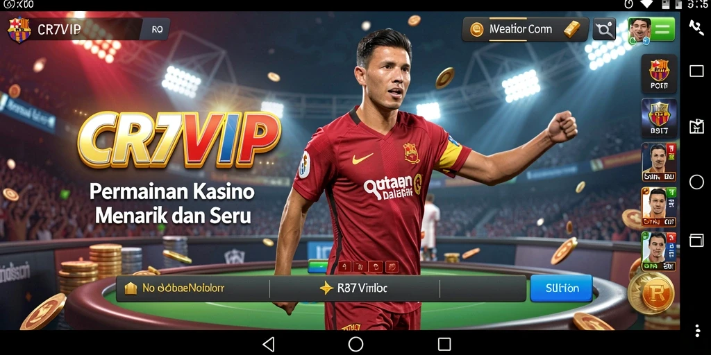 Tampilan interaktif permainan Kasino di CR7VIP