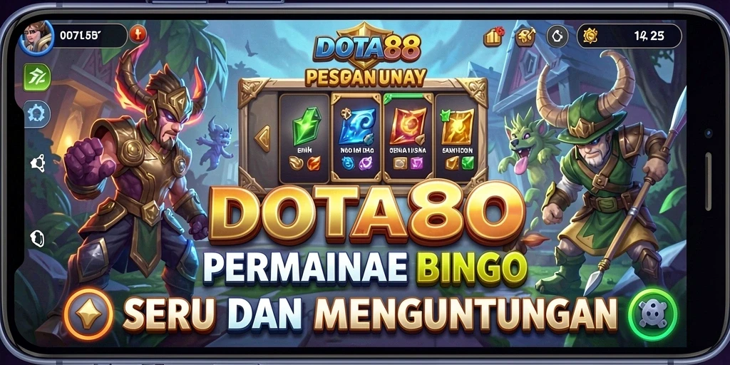 Tampilan gameplay seru dari aplikasi Bingo DOTA88.