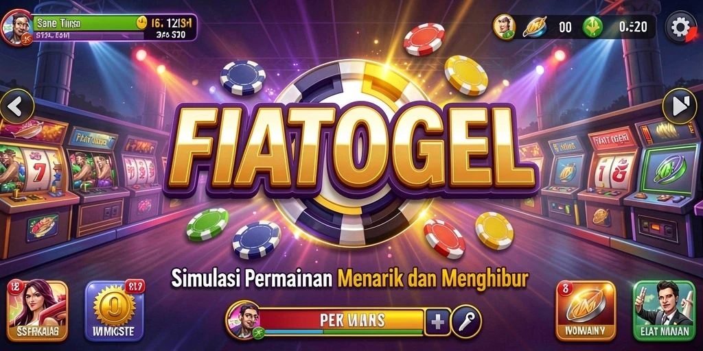 Screenshot utama FIATOGEL menampilkan gameplay simulasi yang seru dan interaktif.