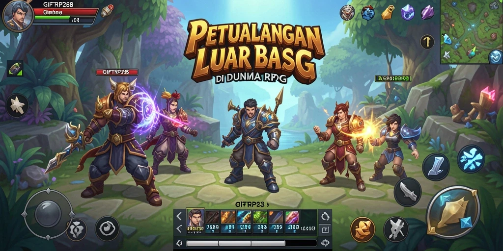 Tangkapan layar menampilkan aksi gameplay RPG yang seru.