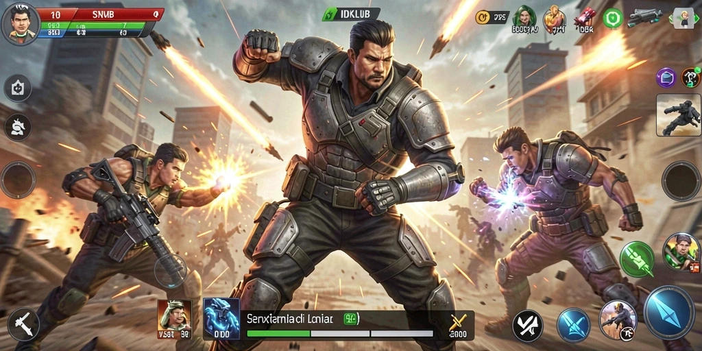 Screenshot menampilkan aksi mendebarkan dalam IDKLUB.