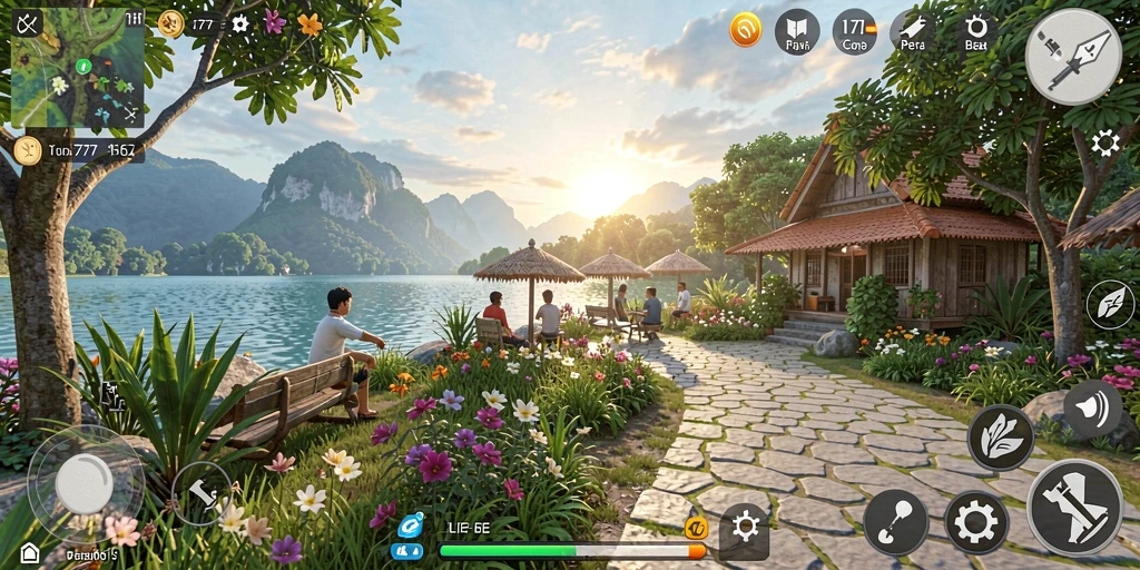 Tampilan gameplay L777 yang menarik dan penuh warna.