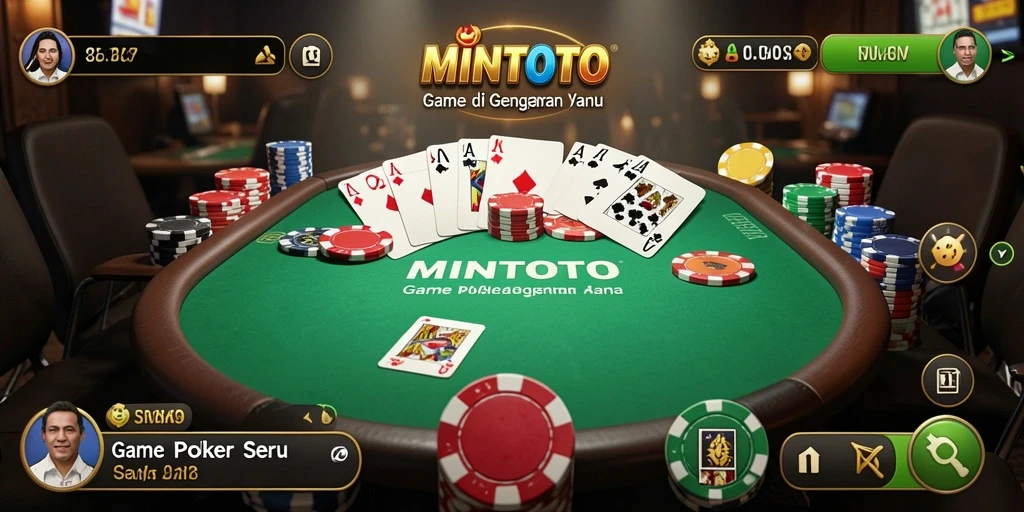 Tampilan gameplay MINTOTO yang mendebarkan saat bermain Poker.