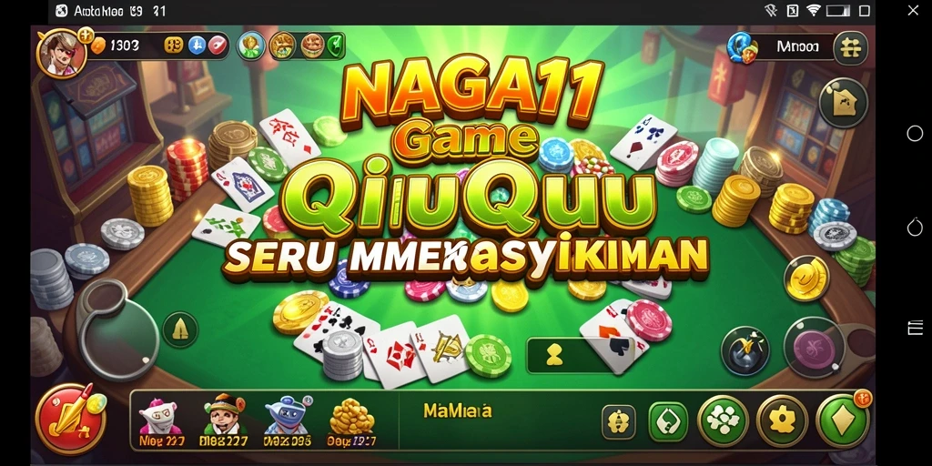 Screenshot gameplay NAGA11 yang menunjukkan suasana seru permainan QiuQiu.