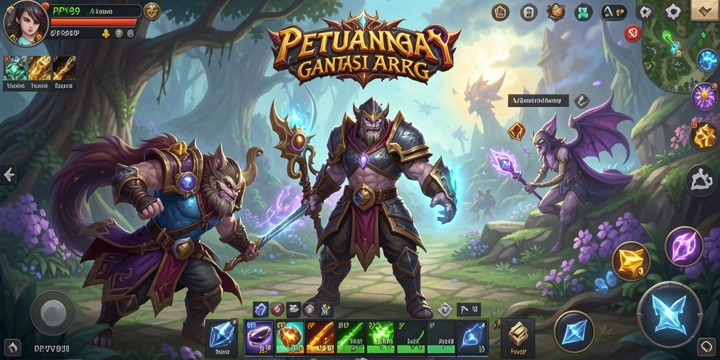 Tampilan gameplay ARPG yang mendebarkan dan penuh aksi.