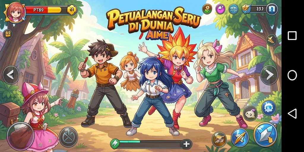 Screenshot PT89 menampilkan aksi seru dalam dunia anime.