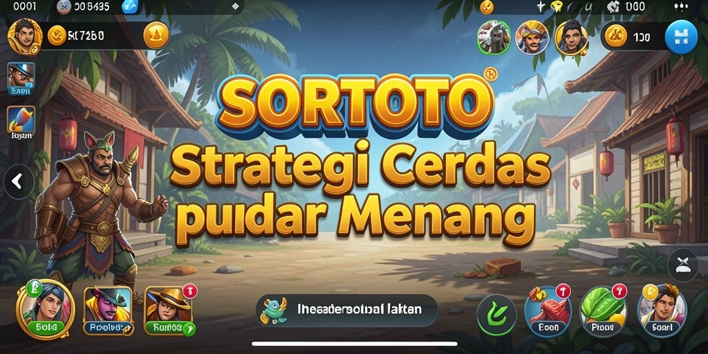 Screenshot gameplay SORTOTO menampilkan pertarungan strategi yang intens.