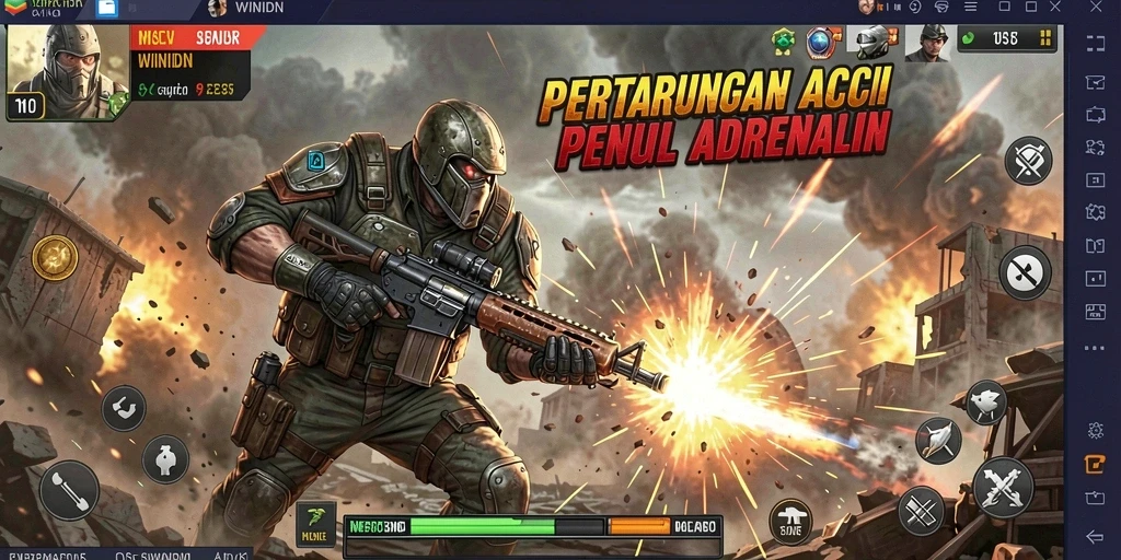 Menampilkan gameplay aksi yang seru dan menegangkan.