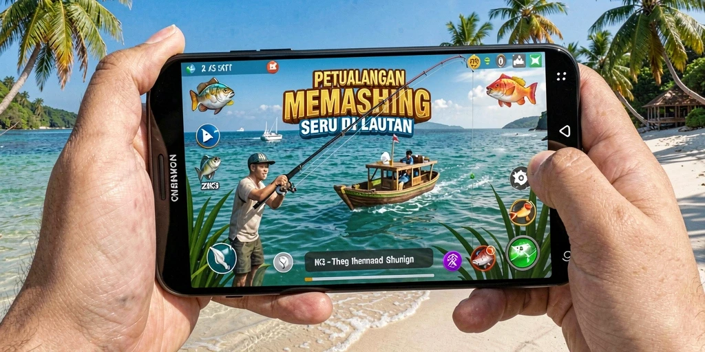Tampilan gameplay yang menakjubkan di ZK3 dengan pengalaman memancing.
